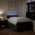 Pat box spring cu saltea, negru, 120x200 cm, textil GartenMobel Dekor