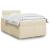 Pat box spring cu saltea, crem, 120x200 cm, textil GartenMobel Dekor