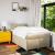 Pat box spring cu saltea, crem, 120x200 cm, textil GartenMobel Dekor
