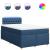Pat box spring cu saltea, albastru, 120x200 cm, textil GartenMobel Dekor