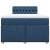 Pat box spring cu saltea, albastru, 120x200 cm, textil GartenMobel Dekor