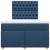 Pat box spring cu saltea, albastru, 120x200 cm, textil GartenMobel Dekor