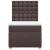 Pat box spring cu saltea, maro închis, 100x200 cm, textil GartenMobel Dekor