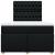 Pat box spring cu saltea, negru, 120x190 cm, catifea GartenMobel Dekor