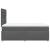 Pat box spring cu saltea, gri închis, 120x190 cm, textil GartenMobel Dekor