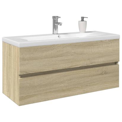 Set mobilier de baie, 2 piese, ceramică și lemn prelucrat GartenMobel Dekor