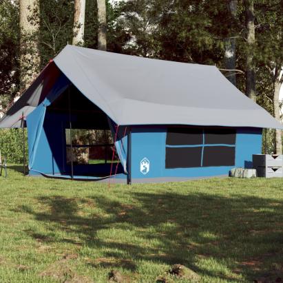 Cort camping pentru 5 persoane, albastru, impermeabil GartenMobel Dekor