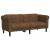 Set canapea 2 piese, maro, catifea GartenMobel Dekor