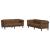Set canapea 2 piese, maro, catifea GartenMobel Dekor