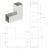 Conectori de grindă, formă L, 4 buc, 71x71 mm, metal galvanizat GartenMobel Dekor