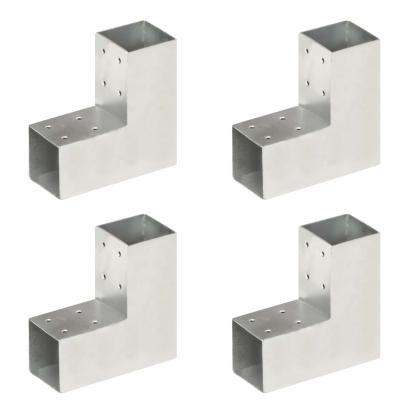 Conectori de grindă, formă L, 4 buc, 71x71 mm, metal galvanizat GartenMobel Dekor