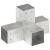 Conector de grindă, formă X, 81 x 81 mm, metal galvanizat GartenMobel Dekor