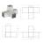 Conector de grindă, formă X, 81 x 81 mm, metal galvanizat GartenMobel Dekor