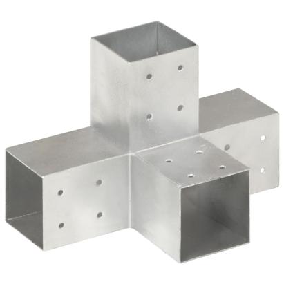 Conector de grindă, formă X, 81 x 81 mm, metal galvanizat GartenMobel Dekor