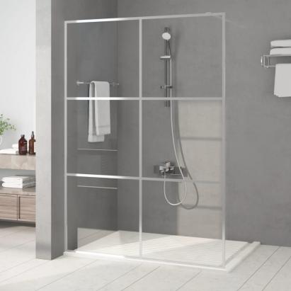 Paravan duș walk-in argintiu 140x195 cm sticlă ESG transparentă GartenMobel Dekor