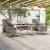 Set mobilier grădină, 5 piese, gri, poliratan/sticlă tratată GartenMobel Dekor