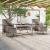 Set mobilier grădină, 5 piese, gri, poliratan/sticlă tratată GartenMobel Dekor