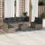 Set canapele de grădină, 9 piese, cu perne, gri, poliratan GartenMobel Dekor