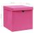 Cutii depozitare cu capace, 10 buc., roz, 28x28x28 cm GartenMobel Dekor