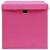 Cutii depozitare cu capace, 10 buc., roz, 28x28x28 cm GartenMobel Dekor
