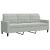 Set de canapele cu perne, 3 piese, gri deschis, catifea GartenMobel Dekor