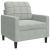 Set de canapele cu perne, 3 piese, gri deschis, catifea GartenMobel Dekor