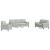 Set de canapele cu perne, 3 piese, gri deschis, catifea GartenMobel Dekor