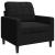 Set de canapele cu perne/rulouri, 3 piese, negru, catifea GartenMobel Dekor