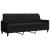 Set de canapele cu perne/rulouri, 3 piese, negru, catifea GartenMobel Dekor