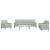 Set de canapele cu perne, 3 piese, gri deschis, catifea GartenMobel Dekor