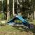 Cort camping pentru 2 persoane, albastru, impermeabil GartenMobel Dekor