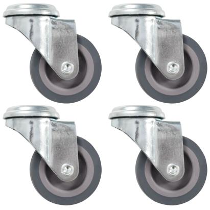 Roți pivotante cu gaură pentru șurub, 4 buc., 50 mm GartenMobel Dekor
