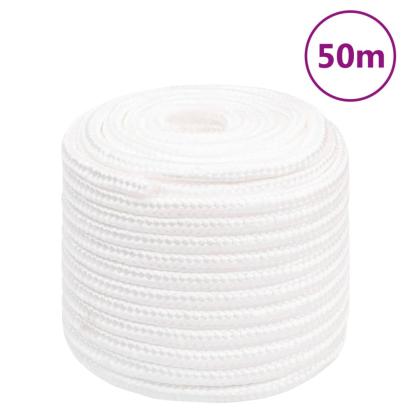 Frânghie de barcă, alb complet, 18 mm, 50 m, polipropilenă GartenMobel Dekor