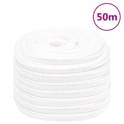 Frânghie de barcă, alb complet, 20 mm, 50 m, polipropilenă GartenMobel Dekor