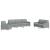 Set de canapele, 3 piese, gri deschis, textil GartenMobel Dekor