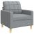 Set de canapele, 3 piese, gri deschis, textil GartenMobel Dekor
