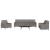 Set de canapele, 3 piese, gri taupe, textil GartenMobel Dekor