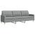 Set de canapele cu perne, 3 piese, gri deschis, textil GartenMobel Dekor
