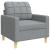Set de canapele cu perne, 3 piese, gri deschis, textil GartenMobel Dekor