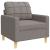 Set de canapele cu perne, 3 piese, gri taupe, textil GartenMobel Dekor