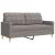 Set de canapele cu perne, 3 piese, gri taupe, textil GartenMobel Dekor