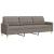 Set de canapele cu perne, 3 piese, gri taupe, textil GartenMobel Dekor