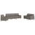 Set de canapele cu perne, 3 piese, gri taupe, textil GartenMobel Dekor