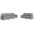 Set de canapele, 2 piese, gri deschis, material textil GartenMobel Dekor