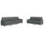 Set de canapele, 2 piese, gri închis, material textil GartenMobel Dekor