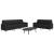 Set de canapele, 2 piese, negru, material textil GartenMobel Dekor