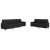 Set de canapele, 2 piese, negru, material textil GartenMobel Dekor