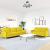Set de canapele, 2 piese, galben deschis, textil GartenMobel Dekor