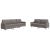 Set de canapele, 2 piese, gri taupe, material GartenMobel Dekor