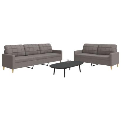 Set de canapele, 2 piese, gri taupe, material GartenMobel Dekor